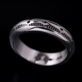 ナバホ族 Lyle Secatero #4ハーフラウンド サン/クラウド リング 20号