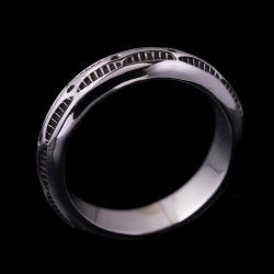 画像2: ナバホ族 Lyle Secatero #4ハーフラウンド サン/クラウド リング 20号