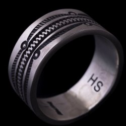 画像3: ナバホ族 Herman Smith 3/8" クラシックスタイル リング 23.5号