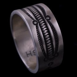 画像4: ナバホ族 Herman Smith 3/8" クラシックスタイル リング 23.5号