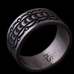 画像3: ナバホ族 Herman Smith 3/8" クラシックスタイル リング 20.5号