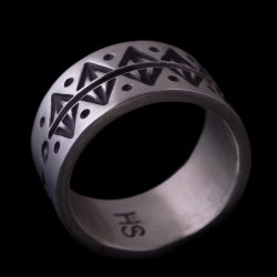画像3: ナバホ族 Herman Smith 3/8" クラシックスタイル リング 14.5号