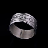 ナバホ族 Tanya Mace 3/8" SS スタンプ リング