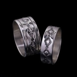 画像4: ナバホ族 Tanya Mace 1/4" SS スタンプ リング