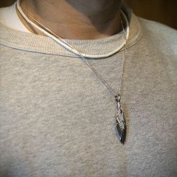 画像4: 【再入荷】ナバホ族 Harvey Mace 12KGF イーグルフェザー ペンダント M/ストレート チェーン付き