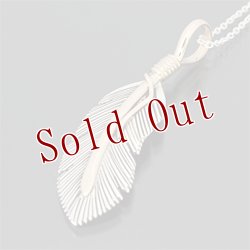 画像1: ナバホ族 Harvey Mace イーグルフェザー 12KGF ネックレス M