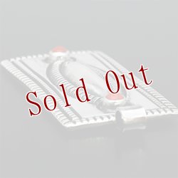 画像3: ナバホ族 Harrison Jim インゴットシルバー コーラル リポウズ ペンダント