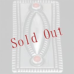 画像5: ナバホ族 Harrison Jim インゴットシルバー コーラル リポウズ ペンダント