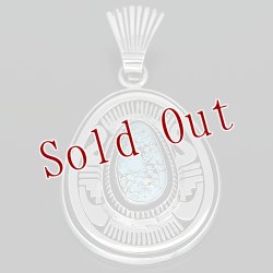 画像3: ナバホ族 Leonard Nez ナンバーエイト ケトー オーバーレイ ペンダント