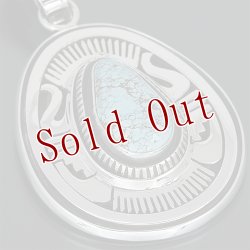 画像4: ナバホ族 Leonard Nez ナンバーエイト ケトー オーバーレイ ペンダント