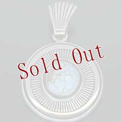 画像3: ナバホ族 Leonard Nez ナンバーエイト サンバースト オーバーレイ ペンダント