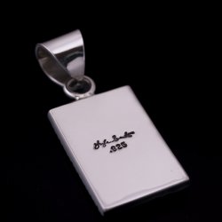 画像2: ナバホ族 Lyle Secatero ダイヤモンド/フェザー スクエア ペンダント