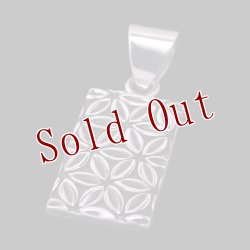 画像1: ナバホ族 Lyle Secatero フラワー スクエア ペンダント