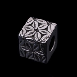 画像1: ナバホ族 Lyle Secatero フラワー キューブ ペンダント