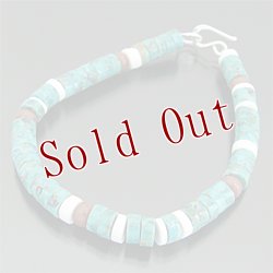 画像1: オリジナル ターコイズ ブレスレット 16cm
