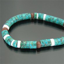 着用画像1: オリジナル ターコイズ ブレスレット 16cm