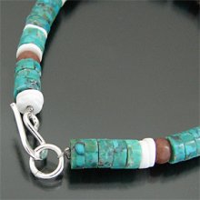 着用画像2: オリジナル ターコイズ ブレスレット 16cm