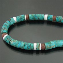 着用画像1: オリジナル ターコイズ ブレスレット 18cm