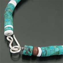 着用画像2: オリジナル ターコイズ ブレスレット 18cm