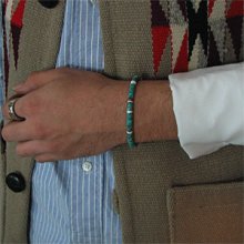 着用画像3: オリジナル ターコイズ ブレスレット 18cm