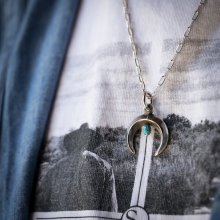 着用画像3: 【RM Jewelry】ナジャ ターコイズ シルバー ペンダント