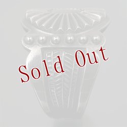 画像4: サウスパイユート族 Steven Tiffany コインシルバー サンバースト リング 20号