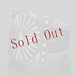 画像6: サウスパイユート族 Steven Tiffany コインシルバー サンバースト リング 20号