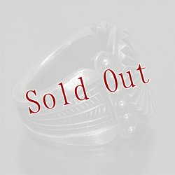 画像7: サウスパイユート族 Steven Tiffany コインシルバー サンバースト リング 20号