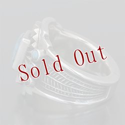 画像3: サウスパイユート族 Steven Tiffany キングマン サンバースト コインシルバー  リング 21.5号