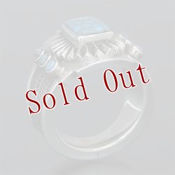 画像4: サウスパイユート族 Steven Tiffany キングマン サンバースト コインシルバー  リング 21.5号