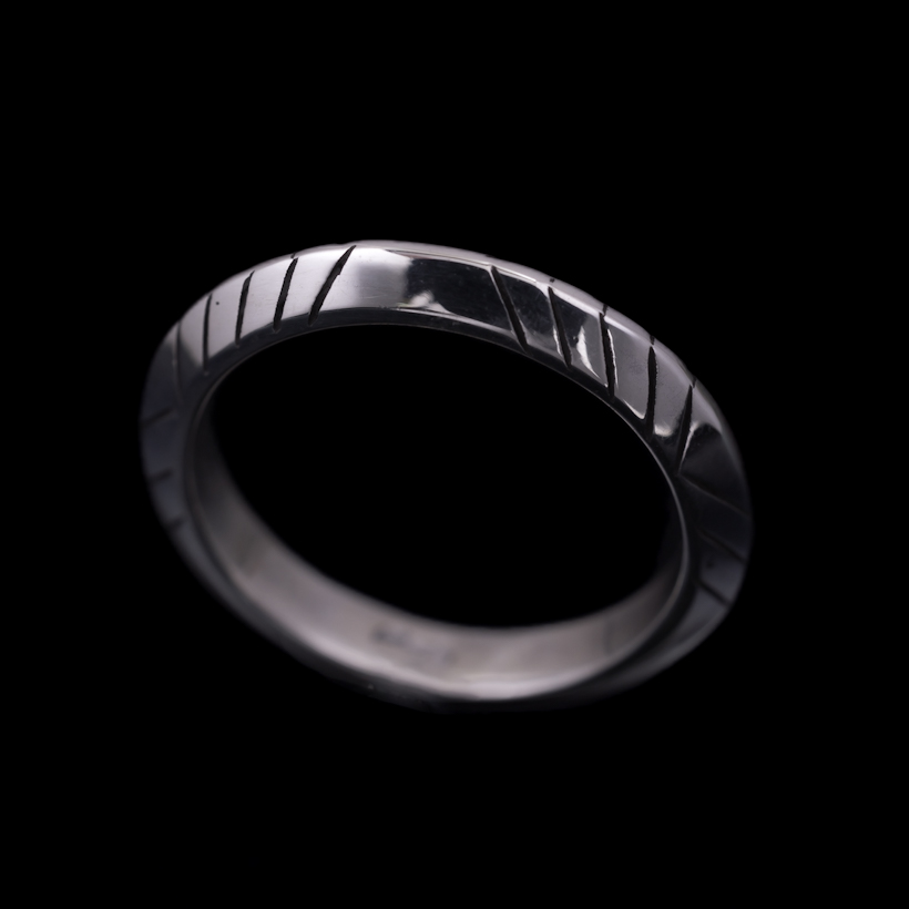 【サイズ展開あり】トライアングル ナロー シルバー925 リング 鏡面仕上げ