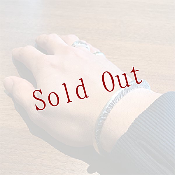 画像4: ブラックフット族 James Faks #2RD テクスチャー バングル (4)