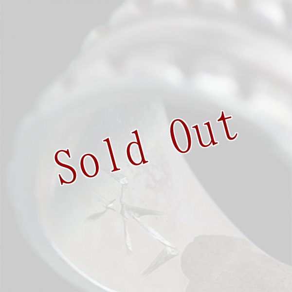 画像5: ブラックフット族 James Faks 5/8" チェイシング チゼルワーク リング 11号 (5)