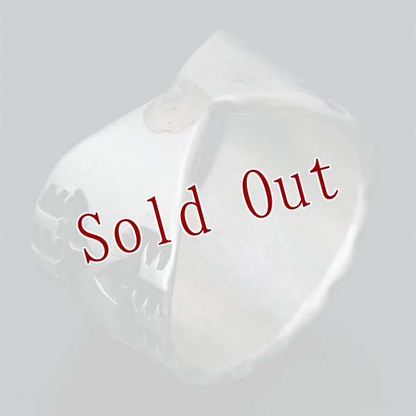 画像2: ブラックフット族 James Faks 5/8" チェイシング スタンプワーク リング 24号 (2)