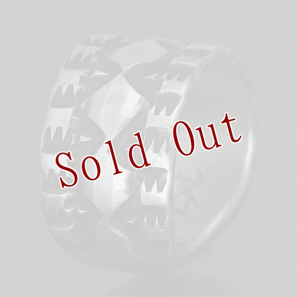 画像3: ブラックフット族 James Faks 5/8" チェイシング スタンプワーク リング 24号 (3)