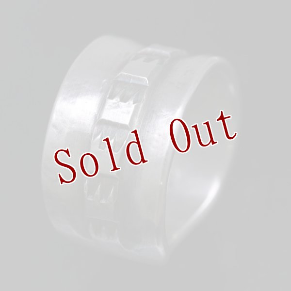 画像3: ブラックフット族 James Faks チェイシング スタンプ リング 12号 (3)