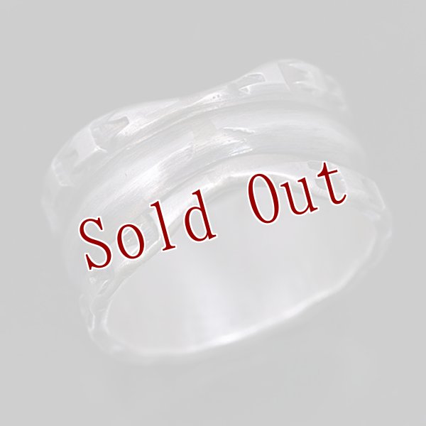 画像2: ブラックフット族 James Faks チェイシング チゼル リング 14号 (2)