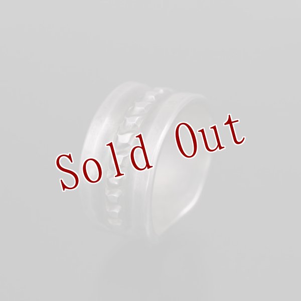 画像4: ブラックフット族 James Faks チェイシング スタンプ リング 18.5号 (4)