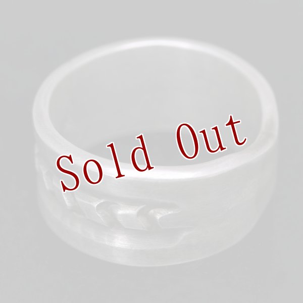 画像4: ブラックフット族 James Faks チェイシング スタンプ リング 20号 (4)