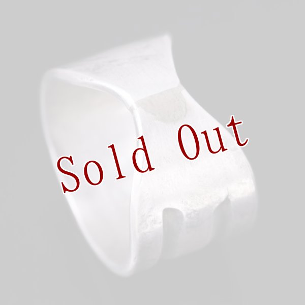 画像2: ブラックフット族 James Faks チェイシング シルバー リング  24号 (2)