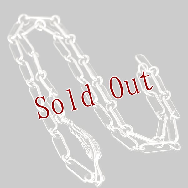 画像4: ナバホ族 Harvey Mace SS フェザー ハンドメイド チェーン 63cm (4)