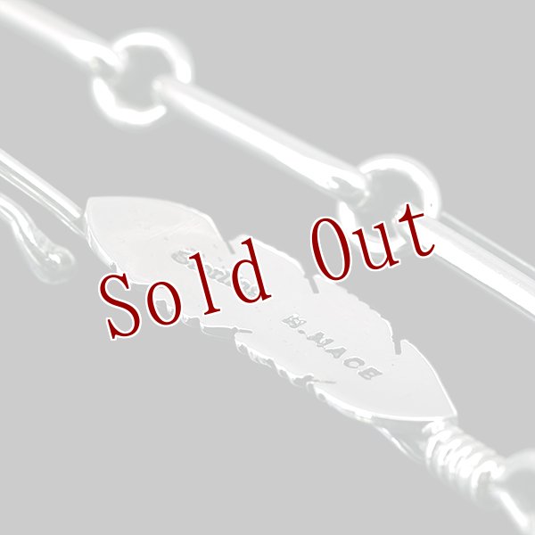 画像3: ナバホ族 Harvey Mace SS フェザー ハンドメイド チェーン 63cm (3)