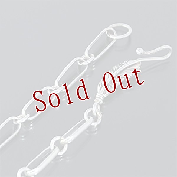 画像3: ナバホ族 Harvey Mace SS フェザー ハンドメイド チェーン 57cm (3)