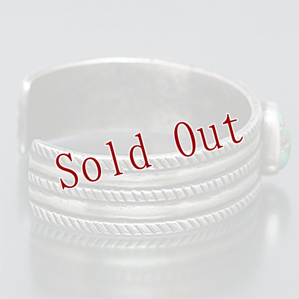 画像2: クリーク族 Jesse Robbins 5/8” キャリコレイク コインシルバー チゼル バングル (2)