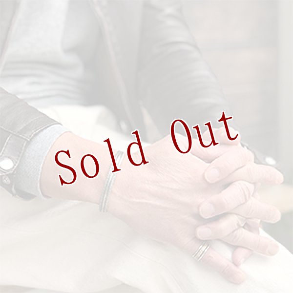 画像4: クリーク族 Jesse Robbins 5/16” コインシルバー チゼル テーパー バングル (4)