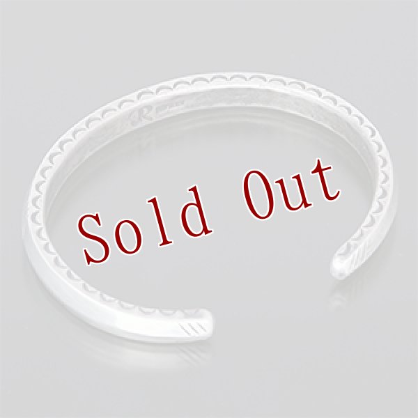 画像3: クリーク族 Jesse Robbins 1/4” コインシルバー TR スタンプ バングル (3)