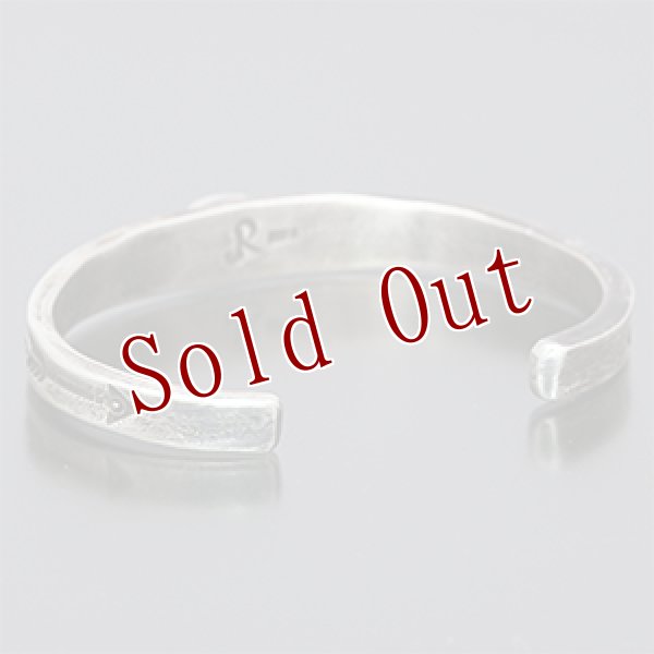 画像3: クリーク族 Jesse Robbins シャイアン コインシルバー スタンプ バングル (3)