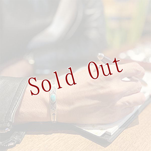 画像4: クリーク族 Jesse Robbins シャイアン コインシルバー スタンプ バングル (4)