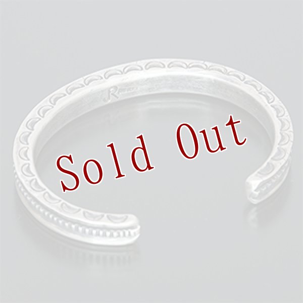 画像3: クリーク族 Jesse Robbins コインシルバー スクエア ヘビーゲージ バングル (3)