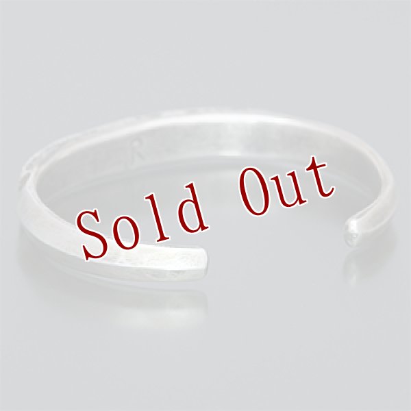 画像3: クリーク族 Jesse Robbins フラットトップ コインシルバー トライアングル バングル  (3)